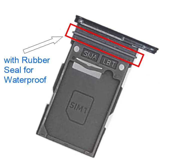 [Australia - AusPower] - Replacement Sim Card Tray for Samsung Galaxy S22 Ultra SM-S908U S908U1 (Phantom Black) - Single Sim USA Version 