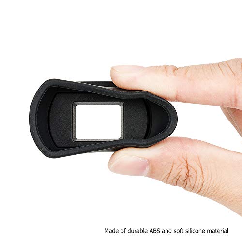 Long Soft EF Eyecup Eyepiece Viewfinder & Microfiber Padded Hand Strap for Canon EOS Rebel T7 T6 T5 T8i T7i T6i T6s T5i SL3 SL2 90D 80D 70D 77D 60D 5D 5D Mark II 6D 6D Mark II & More Canon Cameras