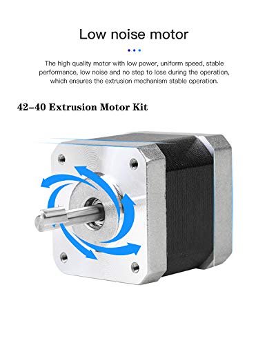 Creality 3D Printer, 42-40 Stepper Motor, 2 Phase 1A 1.8 Degree 0.4 N.M Stepper Motor for 3D Printer Extruder, Compatible with CR-10 Series and Ender-3 Series E-Axis