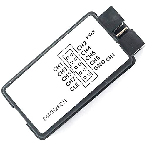 USB Logic Analyzer Device 24MHz 8CH 8 Channel UART IIC SPI Debug with Mini USB Cable DuPont Cable 6 Colors Test Hook Clip Set for Arduino FPGA M100 SCM Mini interface