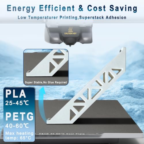 Cool Plate 3D Printer Platform 257 x 257 mm Grey for Bambulab X1, X1C, X1E, P1P, P1S, P2S, A1