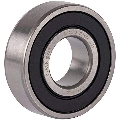 [Australia - AusPower] - 2PACK TIMKEN 6203-2RSC3 17x40x12mm Double Rubber Seal Bearings C3 Clearance Pre-Lubricated and Stable Performance and Cost Effective Bearings 