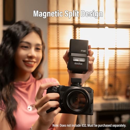 Godox X5S TTL Flash Trigger for IT32 TTL Camera Flash,Magnetic Hotshoe & Trigger 2-in-1,godox it32 s Transmitter X5 S