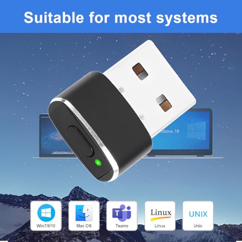 USB Mouse Jiggler Non-Detectable with LED Display - Automatic Mouse Mover with 3 Modes, Plug & Play, Memory Function - Compatible with Windows, Mac, Linux - No Driver Required