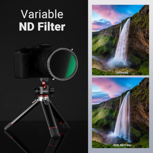 NEEWER 2 in 1 43mm Variable ND Filter ND2–ND32&CPL Filter(Circular Polarizer Filter) No X Cross/30 Layer Nano Coated/HD Optical Glass/Ultra Slim Aluminum Alloy Frame/Water Repellent/Scratch Resistant