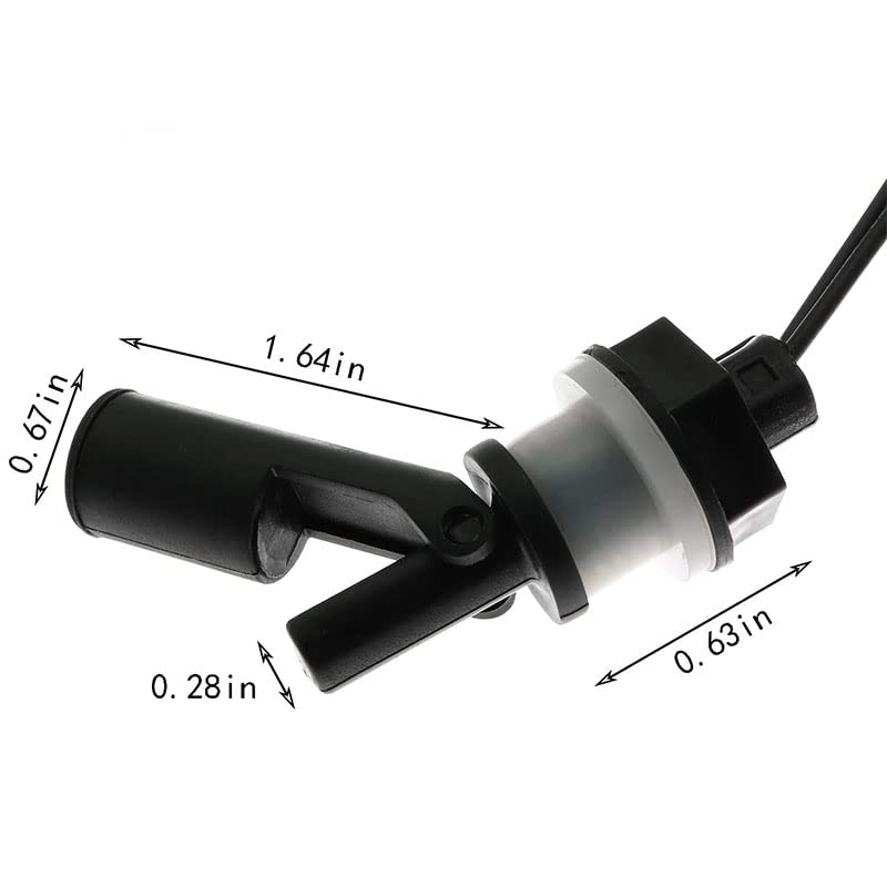 [Australia - AusPower] - 3 pc Water Level Sensor Horizontal PP Side Mount Float Switch for Tank Pool Arduino 