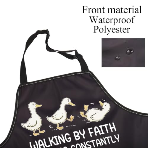 BNQL Christian Apron Religious Gifts Walking By Faith Gifts Tripping Constantly Silly Goose Gift Faith Gift Christian Goose Apron