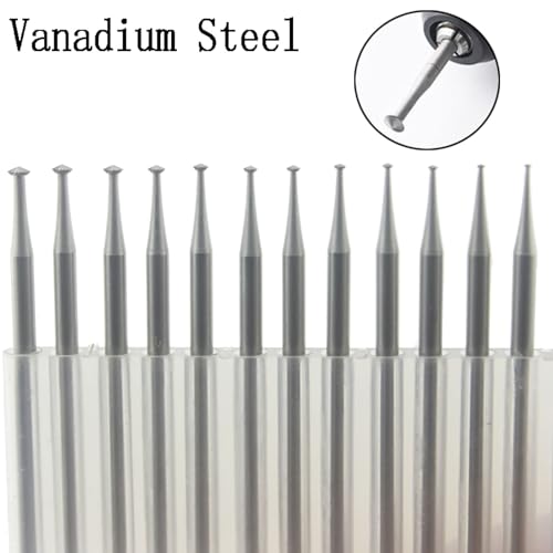 Luo ke 12-piece 3/32-inch shank 45-degree lapidary cutting burr set 马会