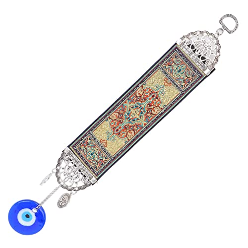 Evil Eye Decorations for Home, Hamsa Hand Amulet Pendant Exquisite Evil Eye Carpet Decor for Gifts Home Decoration(A)