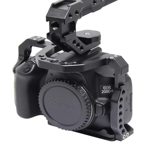 Lightweight Camera Top Handle with 3/8" locating Pins for Camera Cage with ARRI Interface,Camera Top Handgrip with 3 Cold Shoe Interface to Mount Light/Microphone/Monitor