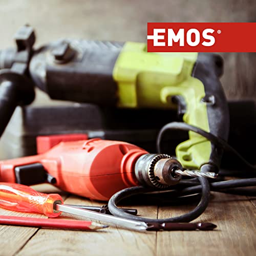 EMOS S03430 Iron Connection Cable, 3 m Cable / Connection Cable / Schuko Iron Cable Made of Rubber, 3 x 2.5 mm, H05RR-F, Black Single
