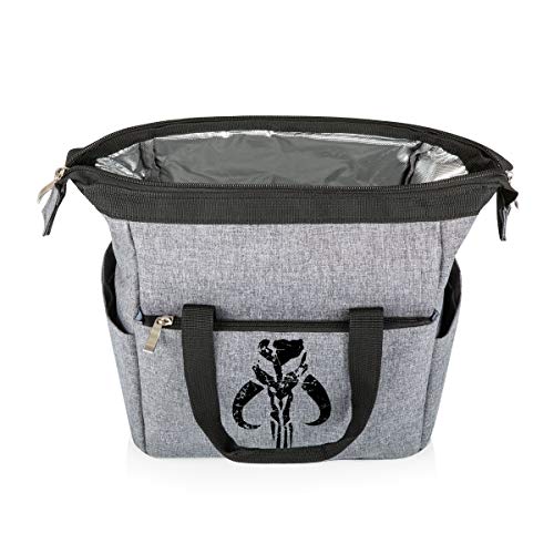 PICNIC TIME Star Wars Mandalorian Mythosaur Skull On The Go Lunch Bag, Soft Cooler Lunch Box, Insulated Lunch Tote, Leak-Resistant Work Lunchbox, Reusable Thermal Cooler Bag, (Heathered Gray) Star Wars Mandalorian Mythosaur Skull - Heathered Gray