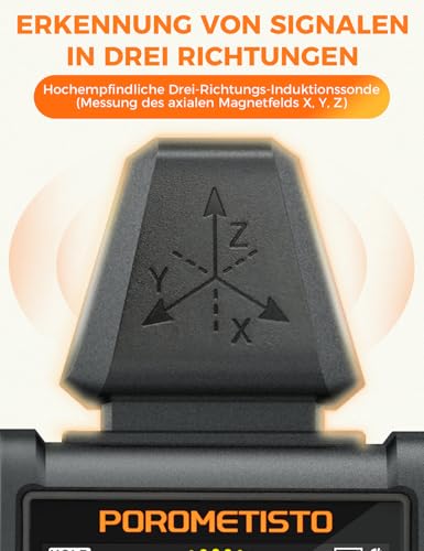 ET01PRO 5-in-1 EMF Meter - Electrosmog Meter with EF/MF/RF/Temperature/Humidity, Max/Min/Memory, Ideal for Professionals, Home & Ghost Hunting