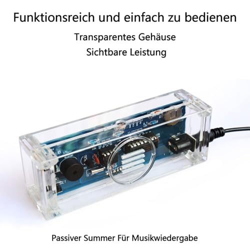 EIELE Electronic Clock Soldering Set Multicolored Display with Free Adjustment Practical Learning Program for Soldering Enthusiasts (Soldering Required)