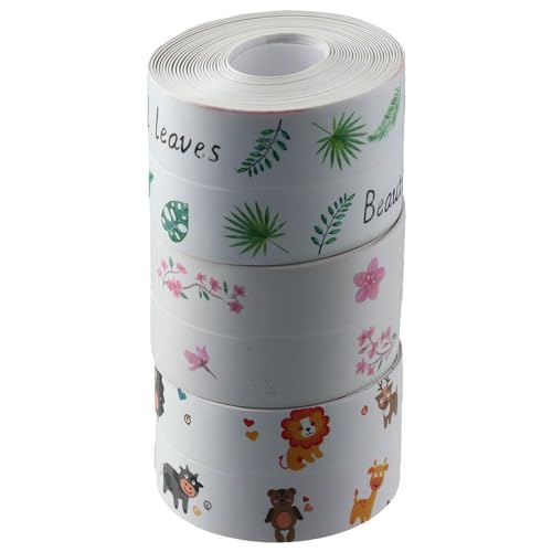 AllGIFT 1.5-inch x 10.5-foot patterned caulk tape for bathroom sink, countertop, toilet, bathtub, and floor seams