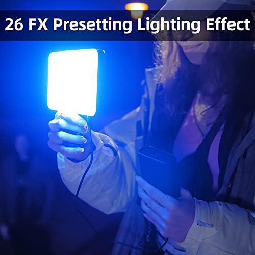 VILTROX RGB Led Panel Light, Smartphone Control Full Color On Camera LED Photography Light, 2600K-6800K Dimmable LED Video Light, with NP-F550 Battery (Sprite 15C) 15W RGB & Bluetooth