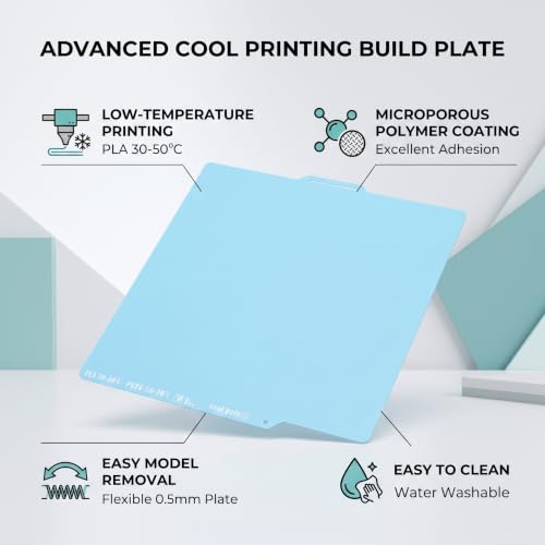 PEI Spring Steel Build Plate 257x257mm CryoGrip Pro Frostbite Coating Removable Magnetic Sheet for Bambu Lab P1P P1S X1E A1 3D Printer
