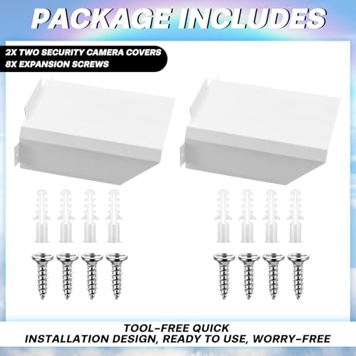 Moxweyeni 2 Pack Aluminum Camera Shield Waterproof Outdoor Sun Shade