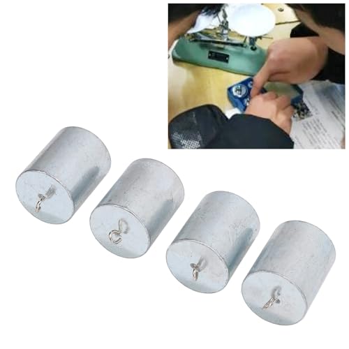 Weight With Hook 200G Calibration Weight Set, Steel Weight for Digital Scale, 4 Hook Weights with Storage Box, for Experiments and Balance Tests, Chrome Plated