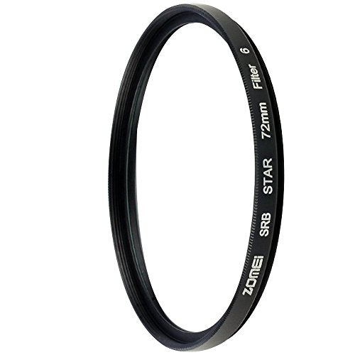 Zomei 72mm Star-Effect Cross Starburst Twinkle Lens + 4 Points Star Filter + 6 Points Star Filter + 8 Points Star Filter Set for Canon Nikon