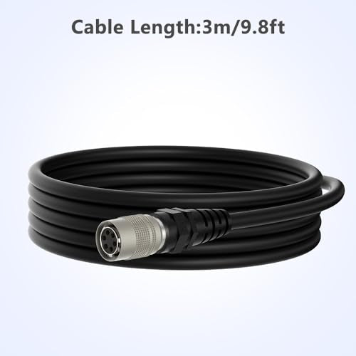 Alvin's Cables HR10A-7P-6S Hirose 6 Pin Female to Open End Power I/O Cable for Sony CCD, Basler, Keyence, Cognex, Baumer, Hikvision Industrial Camera, High Flex Shielded 9.84ft/3m 9.8ft/3m Straight 6 Pin