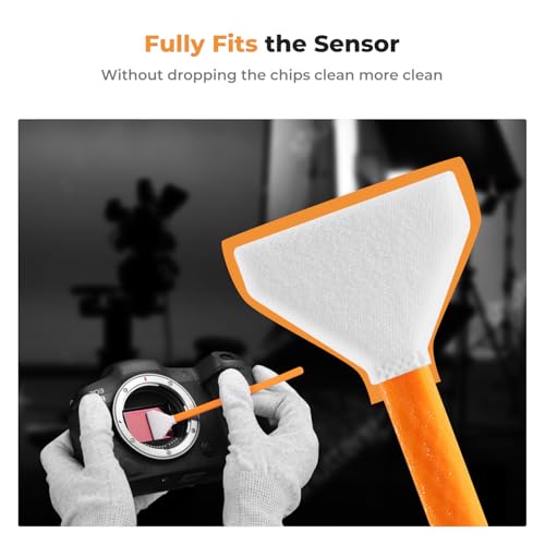 K&F CONCEPT 24mm Full-Frame Sensors Cleaning Swabs X10，Camera Clean