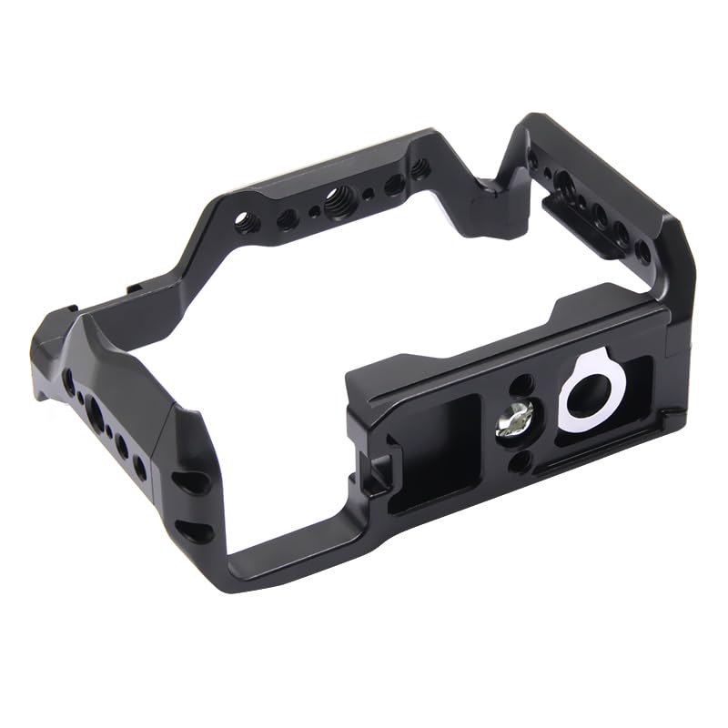 for Sony A6700 Camera Cage with Cold Shoe Mount 1/4&3/8 Inch Screw Holes Full DSLR Camera Cage Rig-A031