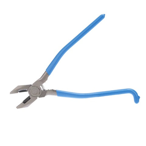 Channellock 350S ironworkers plier, 9-inch spring-loaded side-cutting pliers with blue handles