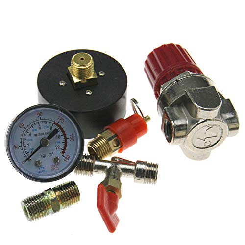 Air Compressor Pressure Valve Switch Control Relief Regulator Gauges 90-120 PSI