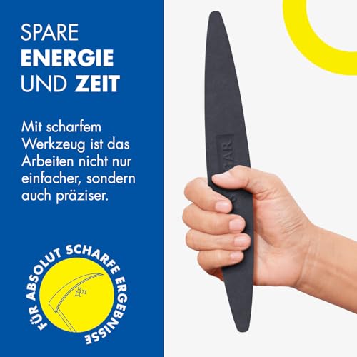 Zische scythe whetstone Silicar red brand ultra fine 260 x 36 x 15 mm - sharpening stone for scythes and sickles - sharpening stone made of silicon carbide - grain FEPA 400