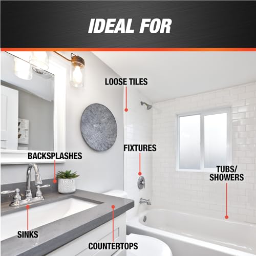 DAP Kwik Seal Plus Premium Kitchen & Bath adhesive caulk, 10.1 oz biscuit tube
