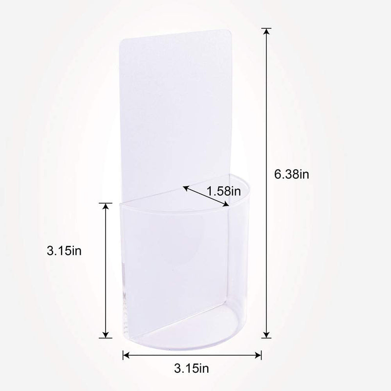 [Australia - AusPower] - Remote Control Holder Wall Mount Damage-Free (2 pack), Clear Media Organizer Storage Box, Table and Nightstand Convenient Remote Caddy 
