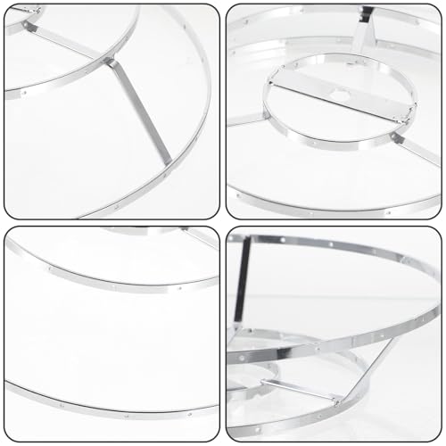 Anneome Lampshade Frame Made of Metal Hanging Lamp Frame for DIY Lampshade Lampshade Holder for Table Lamps and Desk Lamps Easy Assembly for Home, Office and Bar 9.84 x 9.84 x 2.36 Inches