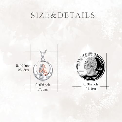 VONALA Sister 925 Sterling Silver Urn Necklace Butterfly Cremation Memorial Keepsake Pendant Jewelry for Women