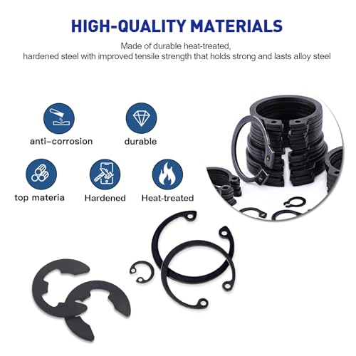 boatsea internal retaining rings from 450-piece circlip kit, assorted sizes and types in organized case