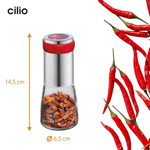 Cilio Premium Piccante Chili Chilli Mill Grinder Red