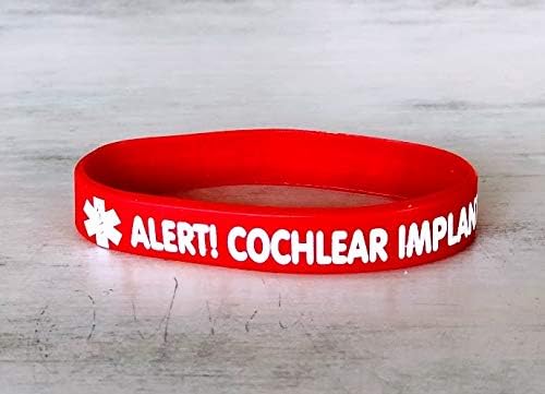 [Australia - AusPower] - Cochlear Implant Medical Alert Band Red Medium (7.09") 