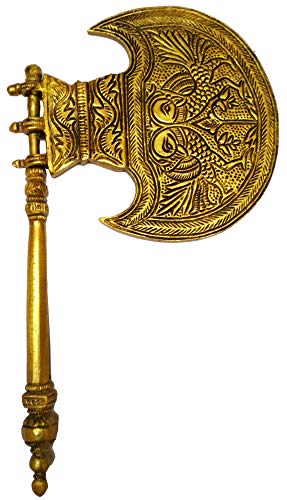 Purpledip Brass Idol God's Pankhi (Hand Fan): Collectible Temple decor (11587)