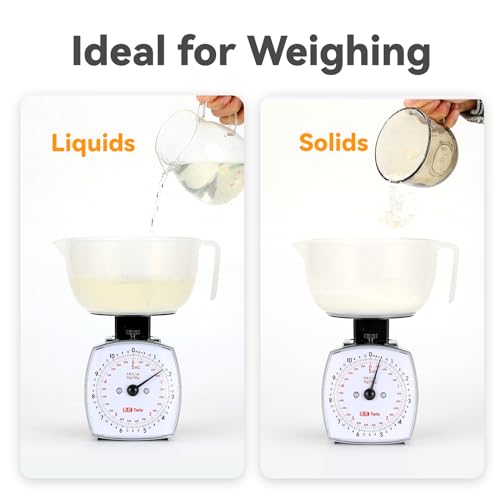 Tada 5kg/11lb Mechanical Kitchen Scales, Analog Dial Food Scale with Bowl