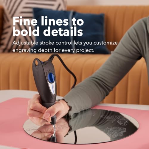 Dremel 290 Engraver, Compact Mini Engraving Tool Kit with 1 Carbide Bit