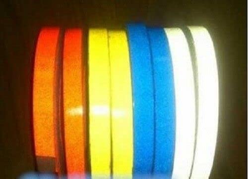 DuraMark Slip Resistant Sensory Path and Safety Outdoor Heavy Duty Rubber Base RPT-750 Yellow Reflective Pavement Marking Tape -(1" X 36" Pack of 6 Strips) 1" X 36"