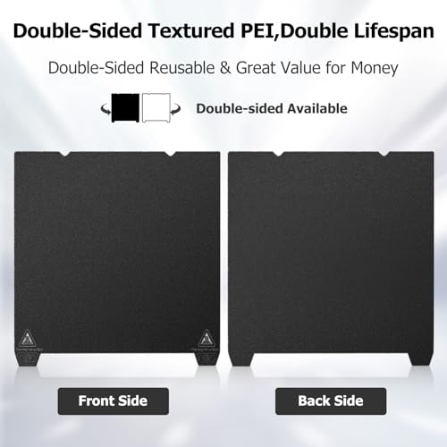 YOOPAI Double Side Textured Black PEI Sheet 235mmx235mm- 3D Printer Plate for Creality Ender 3/Ender 3 Pro/Ender 3 V2/Ender 3 S1/Ender 3 S1 Pro/Ender 3 Neo/Ender 3 V2 Neo Double Side Black PEI 235x235
