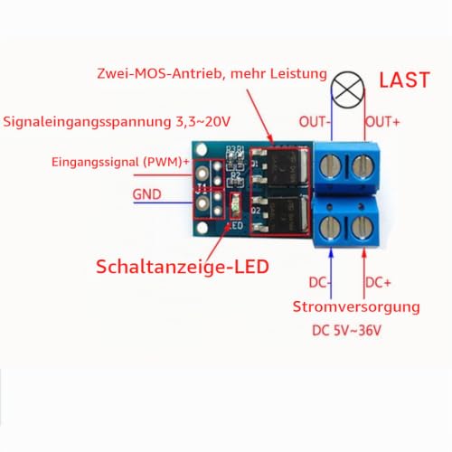 Dollatek 15A 400W Mos Fet Trigger Switch Drive Module PWM Regulator Control Panel