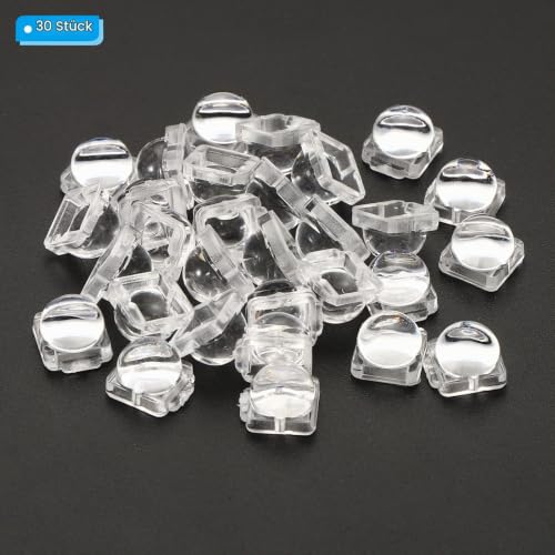 PATIKIL LED Convex Lens 30 Pack 30° Beam Angle Acrylic LED Optical Convex Condenser Lens for 5050 LED Strip Lamp Beads 30 Degrees