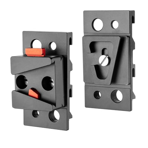 FOMITO NP-F2 Dual-Sided NP-F Plate, All-Aluminum Alloy, ±90° and ±180° Angle Adjustment, for Monitor, LED Light, Wireless Transmitter