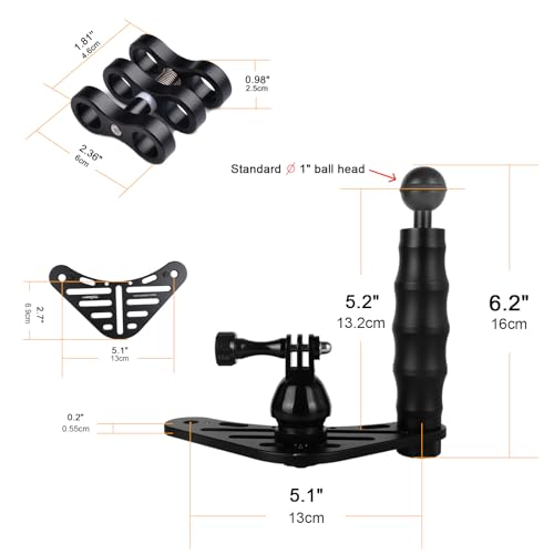 ORCATORCH H02 Underwater Camera Tray Kit for GoPro ORCATORCH H02