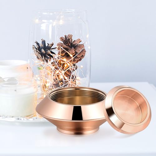 Cremation Urns for Ashes Stainless Steel Candle Ash Holder Keepsake Urn for Ashes Mini Funeral Urns for Human Ashes/Pet Ashes Rose