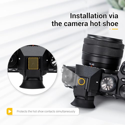JJC Eyecup Eye Cup Eyepiece & Metal Hand Grip L Bracket for Fuji Fujifilm X-S20 XS20 Camera, X-S20 Camera Accessories