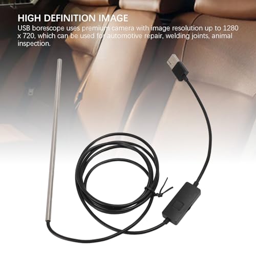 3-in-1 Industrial Endoscope, 1.5 m IP67 Waterproof Inspection Camera Type C Micro USB Endoscope with 6 LED Lights for Android Phone Tablet Device (5.0 mm) | Typ-C/Micro-USB-Schnittstelle zur Verwendung mit Android-Smartphones und -Tablets.