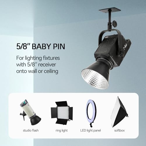 PHOCUS 4.5" Baby Pin Wall Plate, Wall Ceiling Mount, with 5/8" Stud Adapter